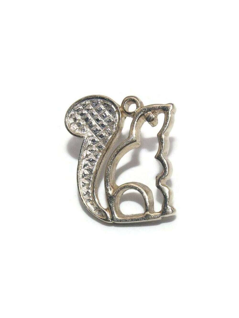Vintage Avon Gold and Silver Tone Squirrel Lapel Pin, Tie Tack. Avon Hallmark.